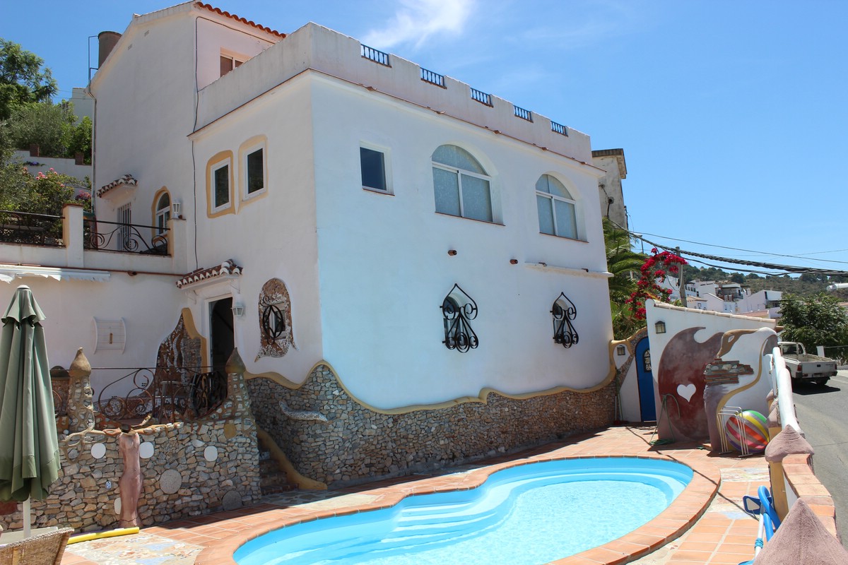 Casa de vacaciones 'Casa Mila' con vistas al mar, piscina privada y aire acondicionado